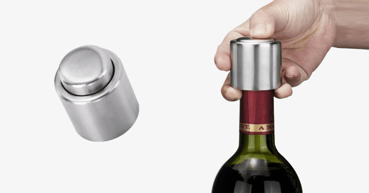 BowLift | Stainless Steel Vacuum Wine Sealer – Seal your wine and keep it longer!