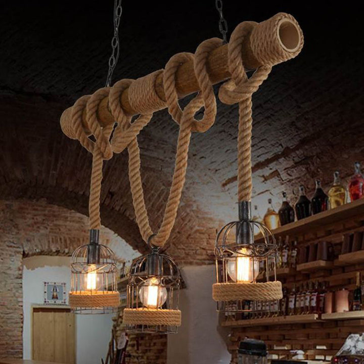 BowLift | AlessioGlow - Retro Metal Wood Pendant Lamp for Atmospheric Interiors