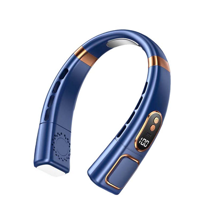Blade-less hanging neck fan with digital display and light | Bowlift