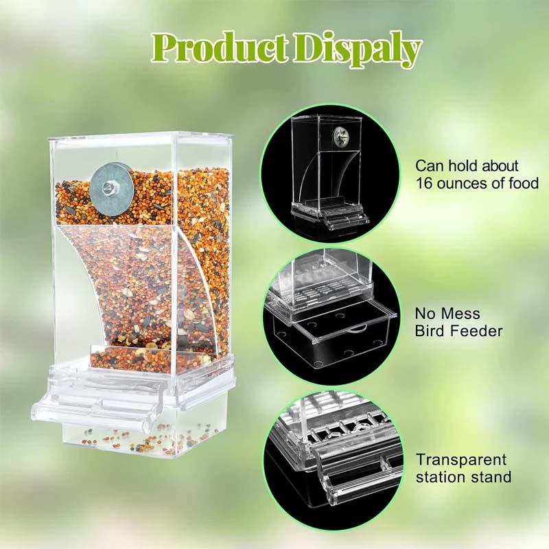 BowLift | Automatic No-Spill Transparent Bird Feeder