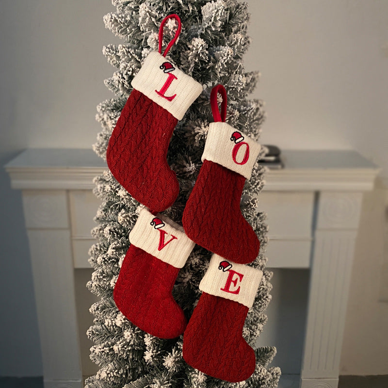 BowLift | Christmas Letter Knit Stocking