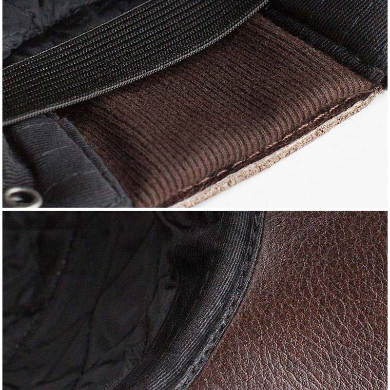 BowLift | New winter hat for men with lambskin ear protection flat visor