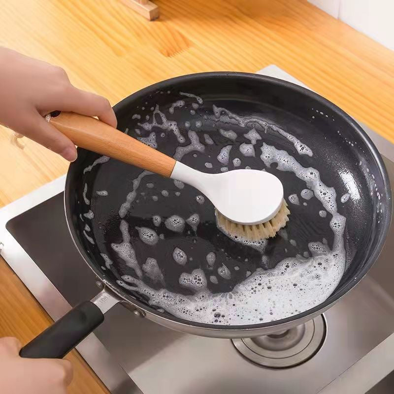 Wooden Handle Pan Brush | Bowlift