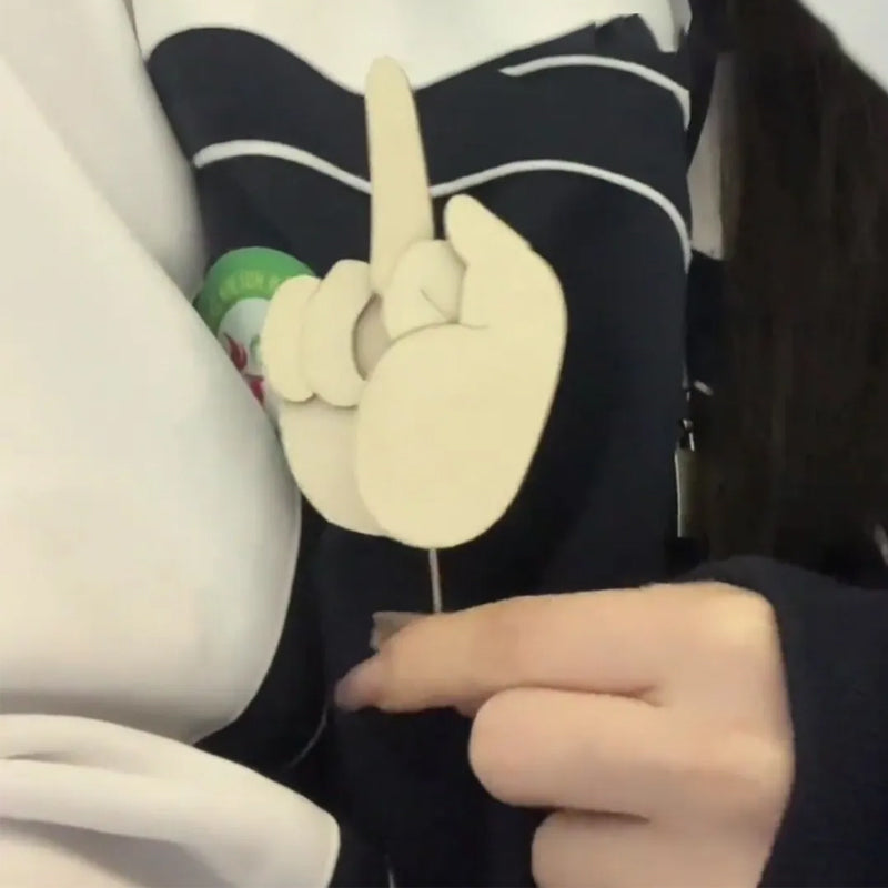 BowLift | Funny Wooden Finger Brooch