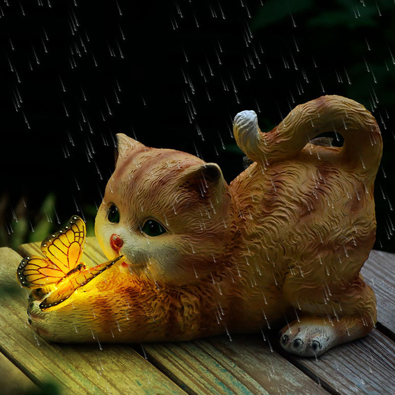 BowLift | Cat & Butterfly Solar Light Garden Decor