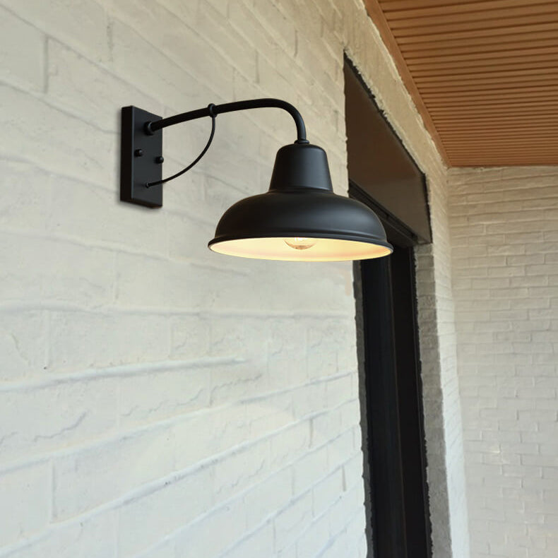 Vintage Iron Barn Waterproof Outdoor 1-Light Wall Sconce Lamp | Bowlift