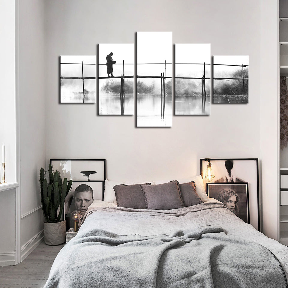 Bridge Walking 5 Piece - Canvas Wall Art Painting | Bowlift