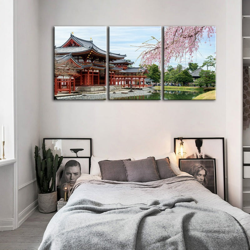 Gorgeous Cherry Blossom-Canvas Wall Art Painting 3 Pieces | Bowlift