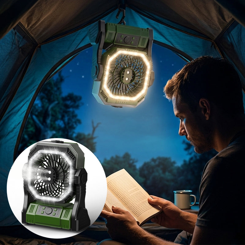 Rechargeable Outdoor Camping Fan Light | Bowlift