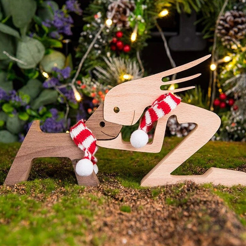 BowLift | Gift For Pet Lovers - Wood Sculpture Table Ornaments - The Love Between You And Your Fur-Friend