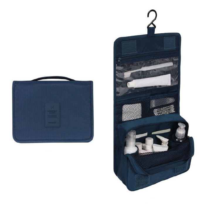 BowLift | TravelEase – Water-repellent Cosmetic Bag with Hook and Compartments | Travel Toiletry Bag
