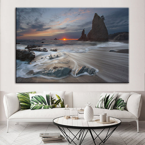 Rocky Beach - Canvas Wall Art Painting | Bowlift
