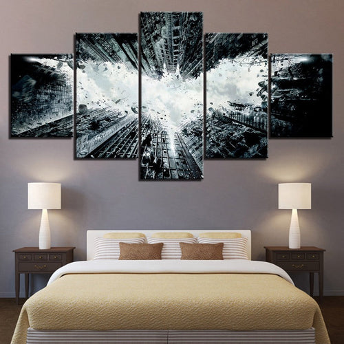 5 Piece Buildings Destruction - Canvas Wall Art Painting | Bowlift