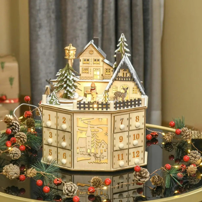 BowLift | GlowFest – Advent calendar with LED lights and house design