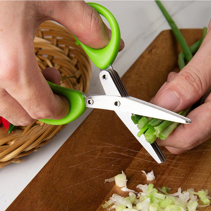 5 Layers Stainless Steel Multifunctional Kitchen Scissors | Bowlift