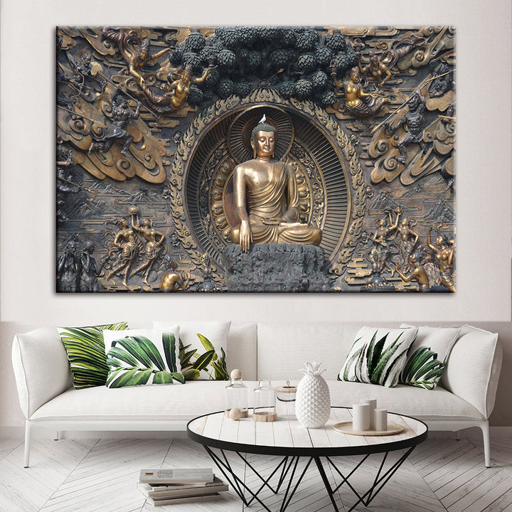 Mahavira Peaceful - Canvas Wall Art Painting | Bowlift