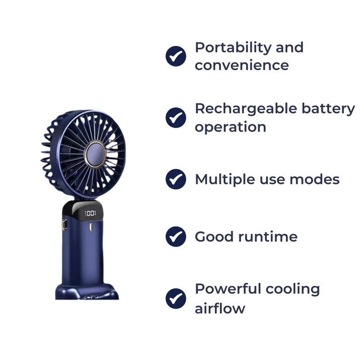 Long-Life Battery – Quiet 5-Speed Airflow – Ideal for Travel & Desk Use Bowlift