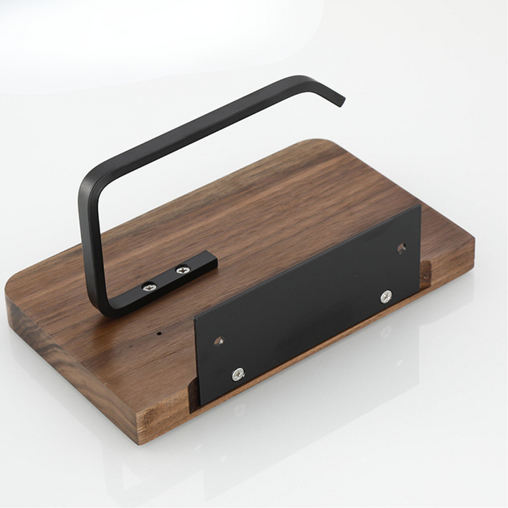 BowLift | Elegant Wall-Mounted Toilet Paper Holder - made of Walnut and Stainless Steel