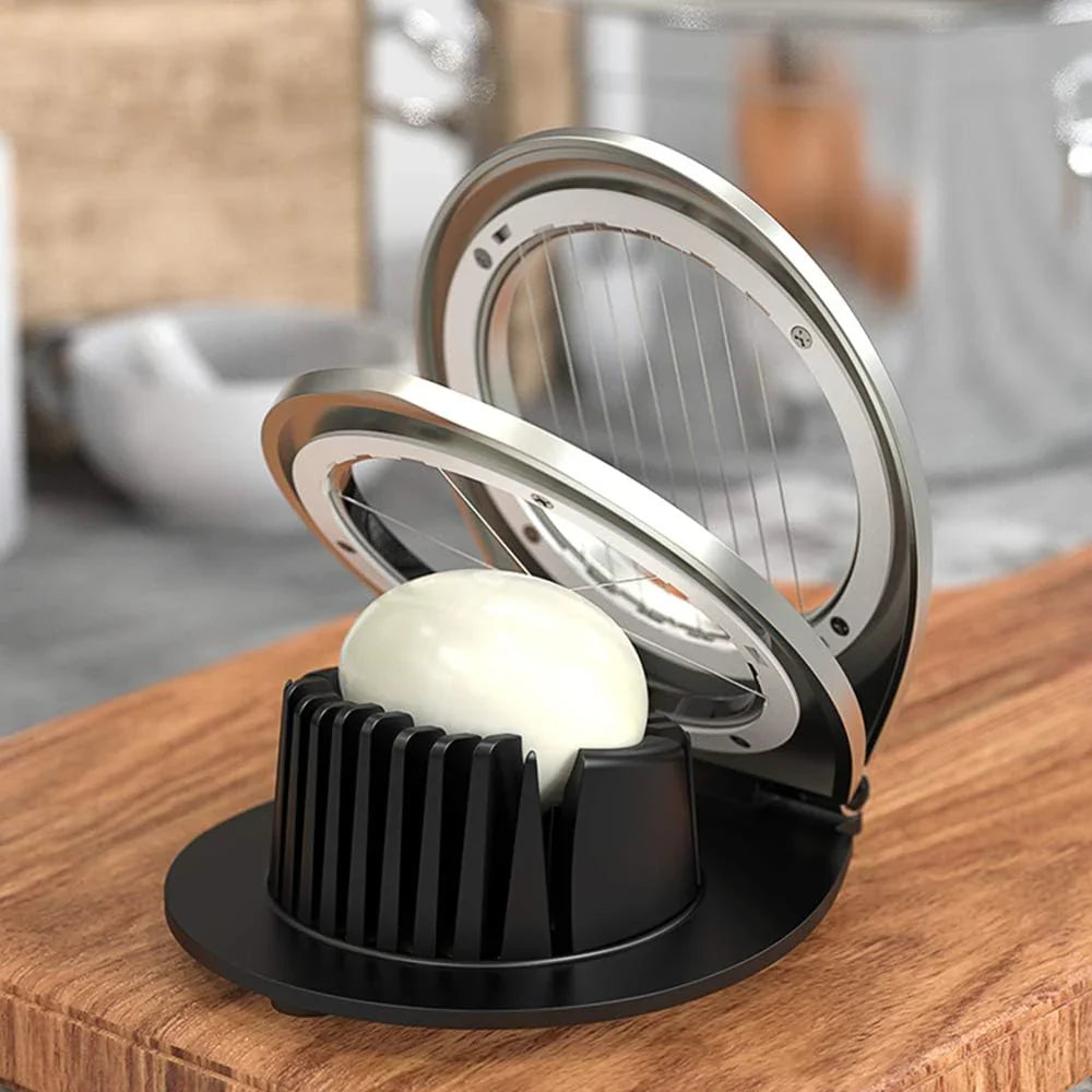 BowLift | Stainless Steel Egg Slicer – 3-in-1 Cutting Options for Effortless Preparation!