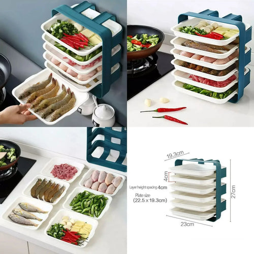 Wall Mount 6pcs Tray Organizer Bowlift