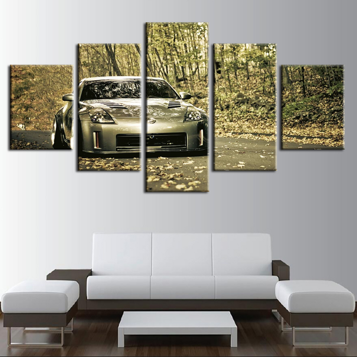 5 Pieces Classic Metallic Car - Canvas Wall Art Painting | Bowlift