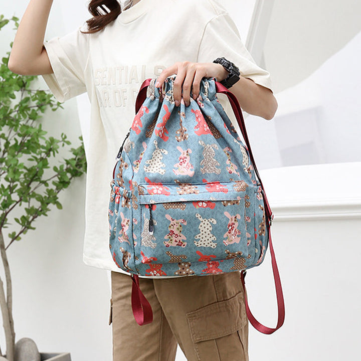 Drawstring shoulder bag in ethnic style | Bowlift