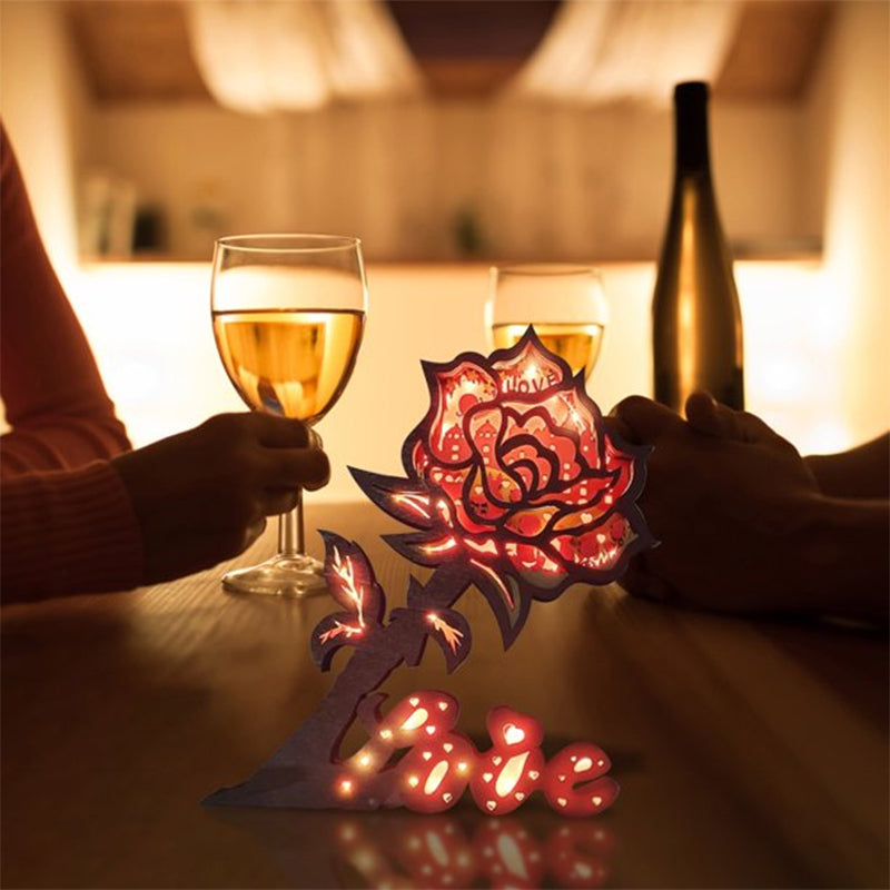 Valentine's Day 3D Wooden Carving Ornaments | Bowlift