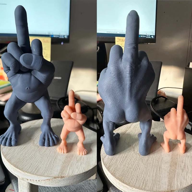 BowLift | Middle finger figure with legs