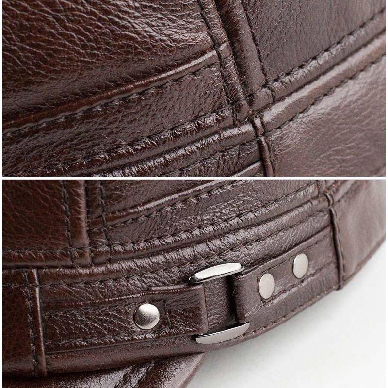 BowLift | New winter hat for men with lambskin ear protection flat visor