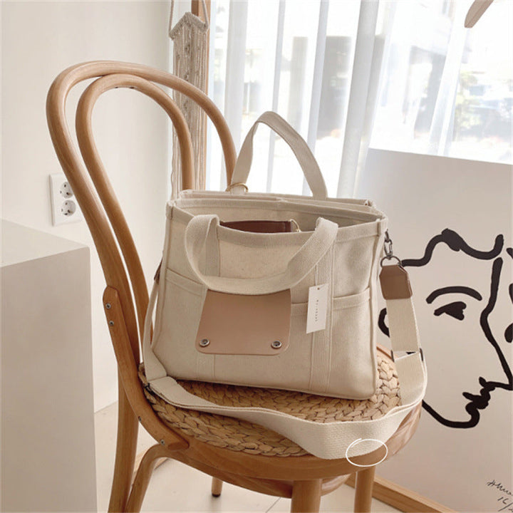 BowLift | Solid Color Canvas Shopper Bag