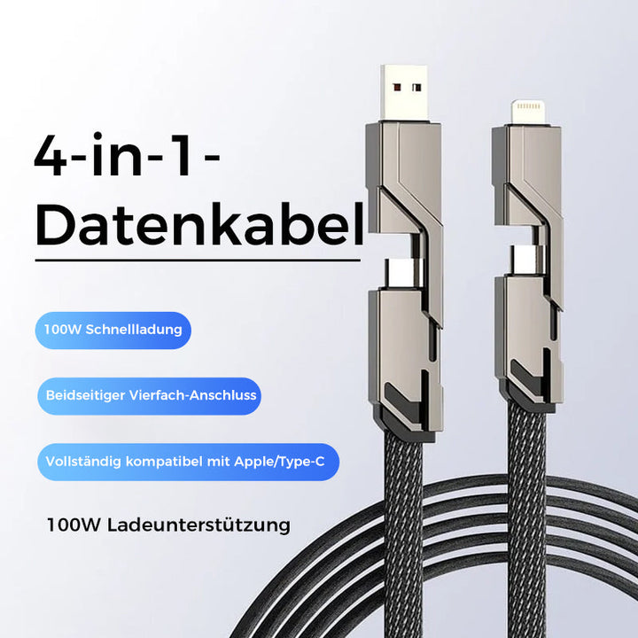 BowLift | 4-in-1 braided anti-tangle charging cable
