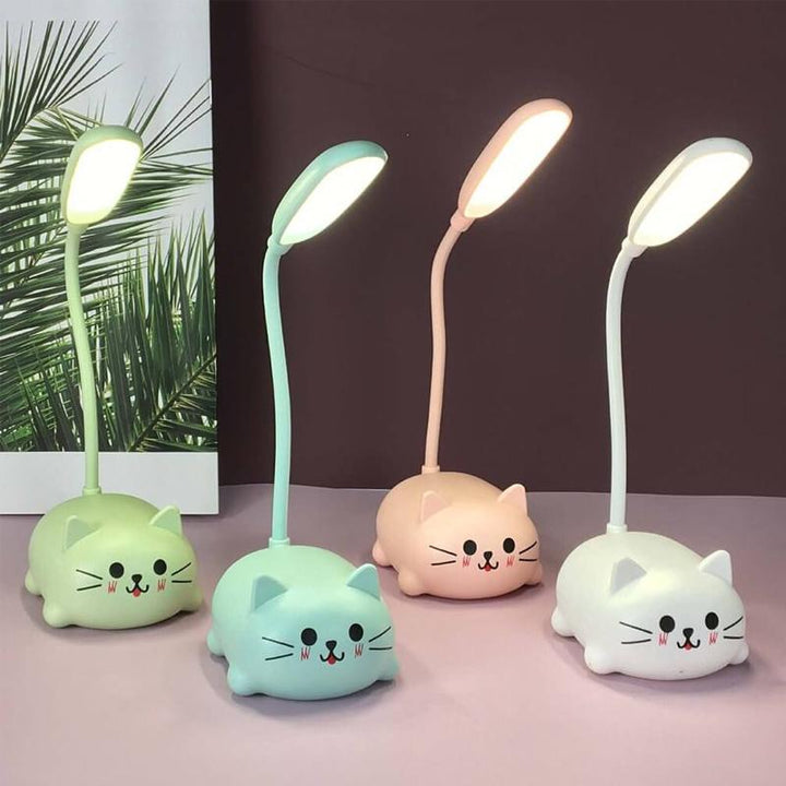 Mini Cartoon Cat LED Eye Protection Reading Lamp USB Rechargeable Desk Lamp | Bowlift