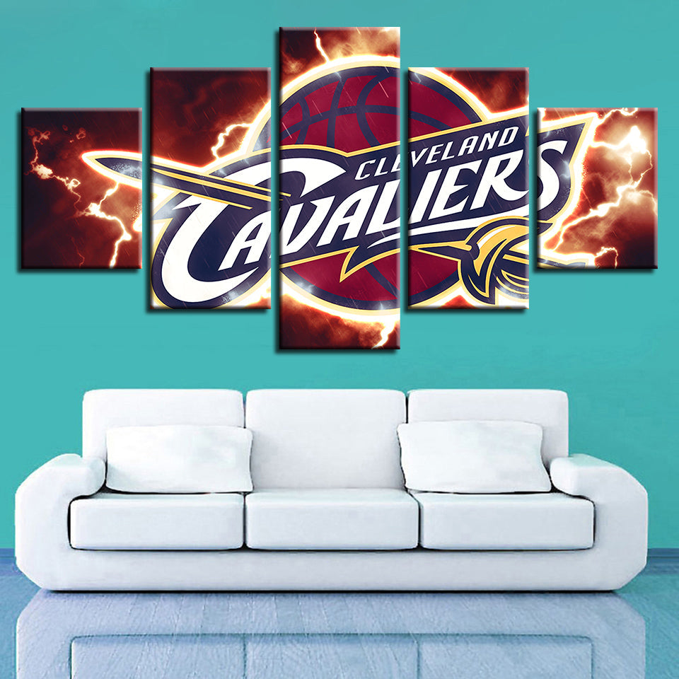 Cleveland Cavaliers 5 Piece - Canvas Wall Art Painting | Bowlift