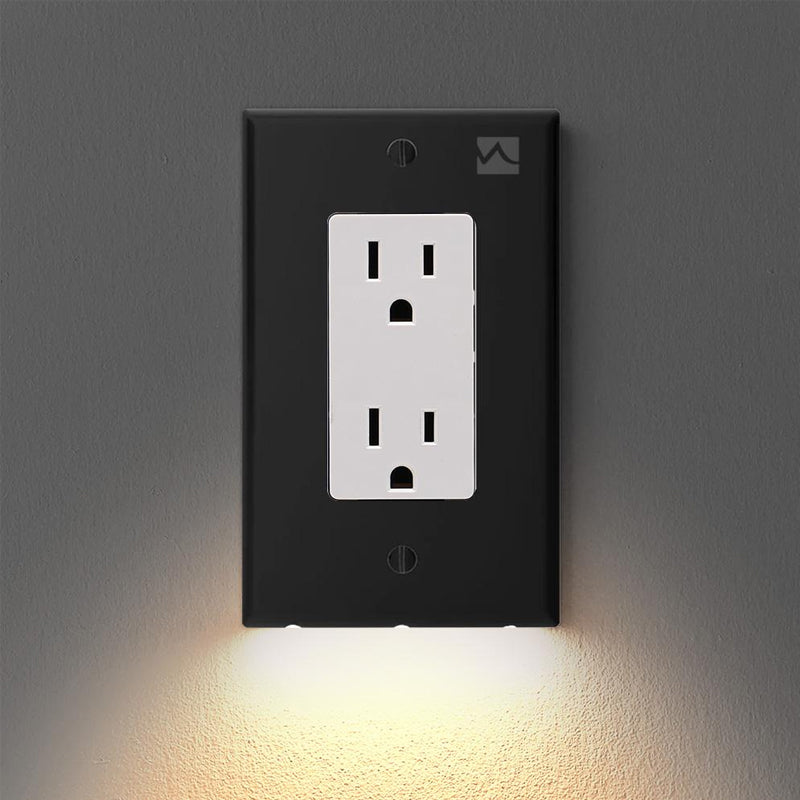 BowLift | Outlet wall plate with LED night lights