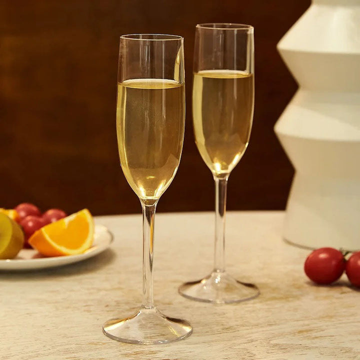 Unbreakable Acrylic Champagne Flute 4-Piece Set Bowlift