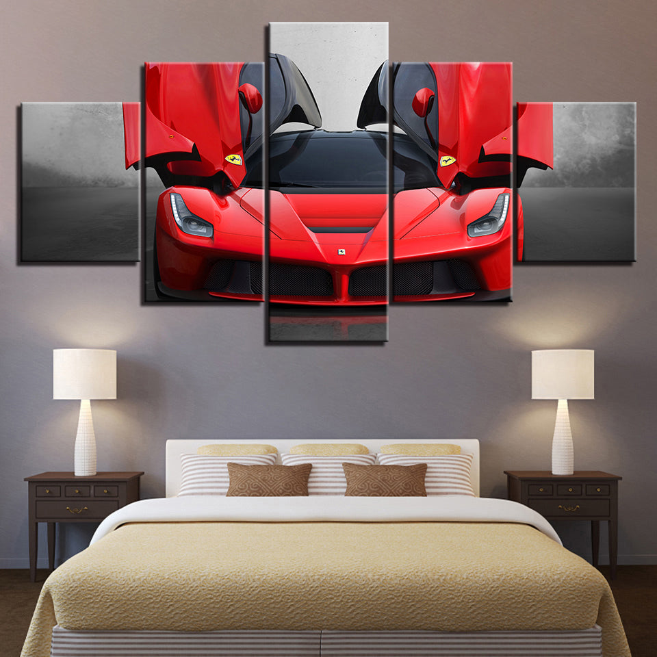 Luxury Ferrari Car - Canvas Wall Art Painting | Bowlift