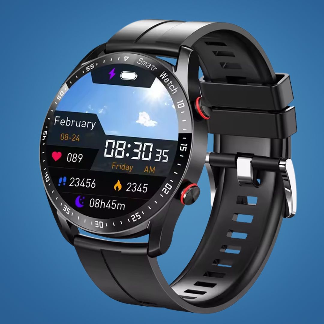 FitTrack | Non-Invasive Fitness Smart Watch - Tracks Physical Activity - Heart Rate - Sleep - Workout - GPS Notifications - Water Resistant Bowlift