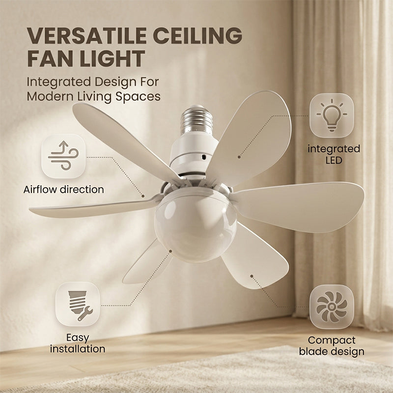 Modern Low Profile Ceiling Fan Light | Bowlift