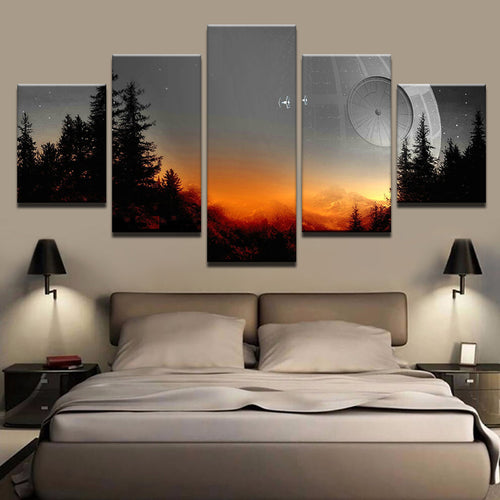 Solar Sunset 5 Piece - Canvas Wall Art Painting | Bowlift