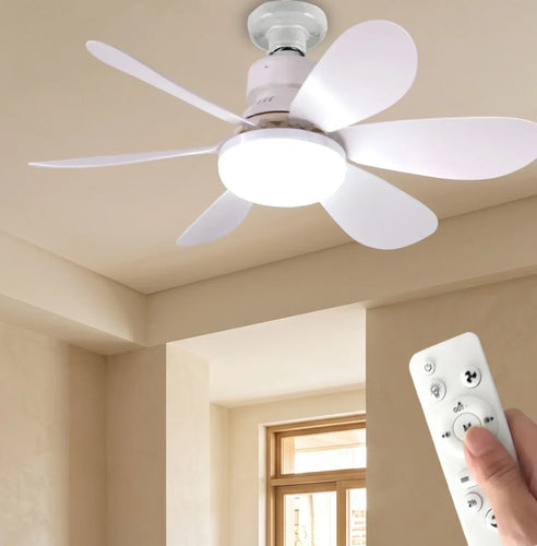 Ceiling fan LED with remote control and dimmable light | Bowlift
