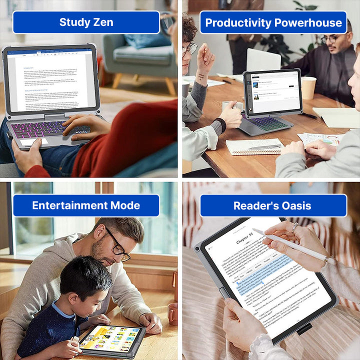 BowLift | Wireless Keyboard Case for iPad - Rotating Design