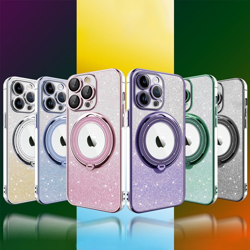 BowLift | Magnetic Glitter Case with Invisible Stand for iPhone