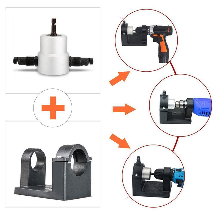 BowLift | Nibbler Cutter Drill Attachment Double Head Metal Sheet