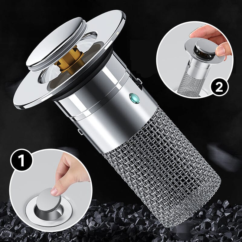 Drain filter stainless steel with pop-up mechanism | Bowlift