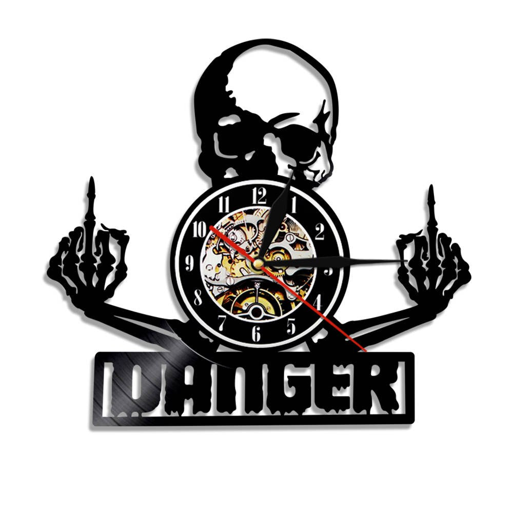 BowLift | SkullVibe - Fierce Vinyl Wall Clock