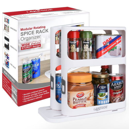 BowLift | LAKESIDE™ Rotating Spice Rack Organizer