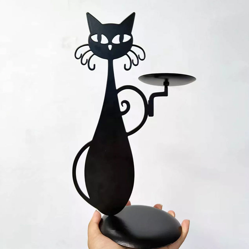 Candle holder black cat | Bowlift