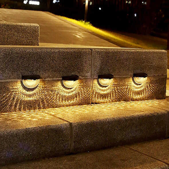 Solar Semi Circle Outdoor Waterproof Light Shadow Fence Wall Sconce Lamp | Bowlift