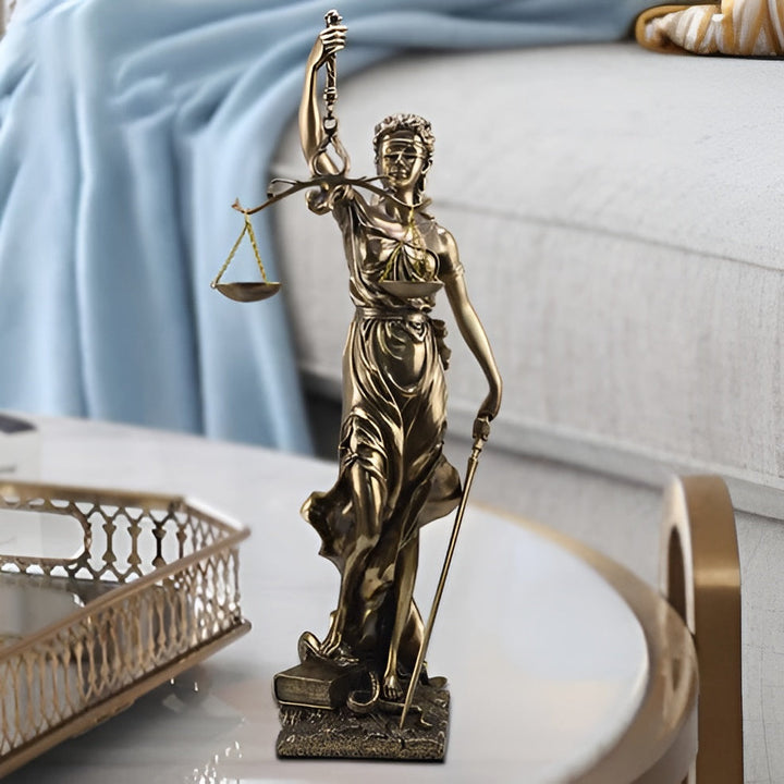 Statue of the Goddess of Justice – An elegant decorative sculpture of Justitia | Bowlift