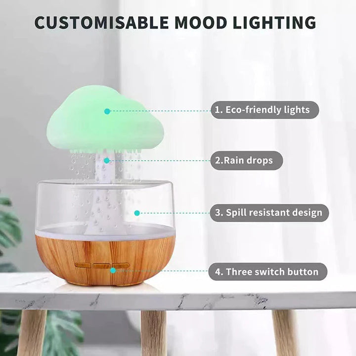 BowLift | Rain Cloud Mushroom Air Humidifier Night Lamp
